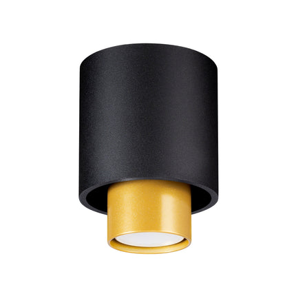 Plafonnier Double Cylindre noir