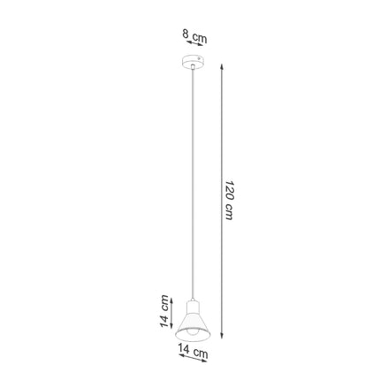 Lampe pendante Conique 1 blanc [E27]
