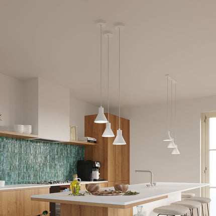 Lampe pendante Conique 1 blanc [E27]