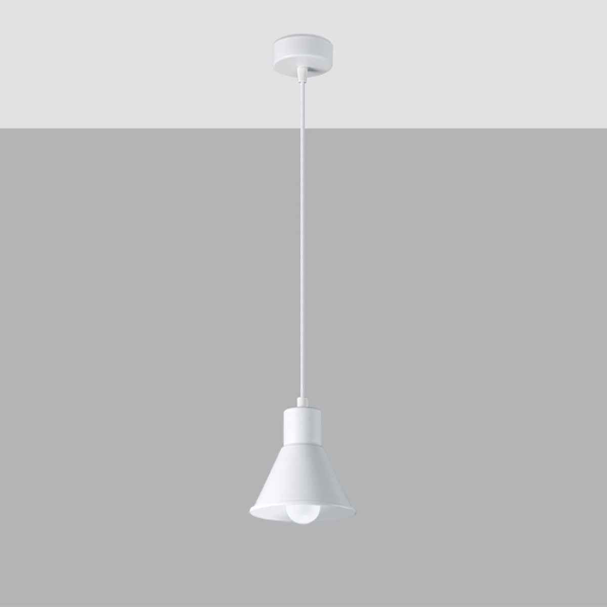 Lampe pendante Conique 1 blanc [E27]