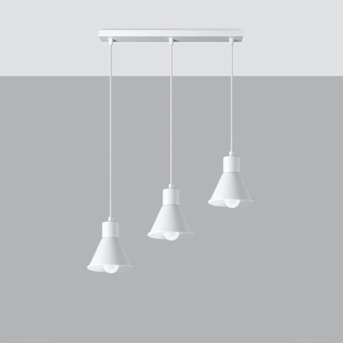 Lampe pendante TALEJA 3 blanche [E27].