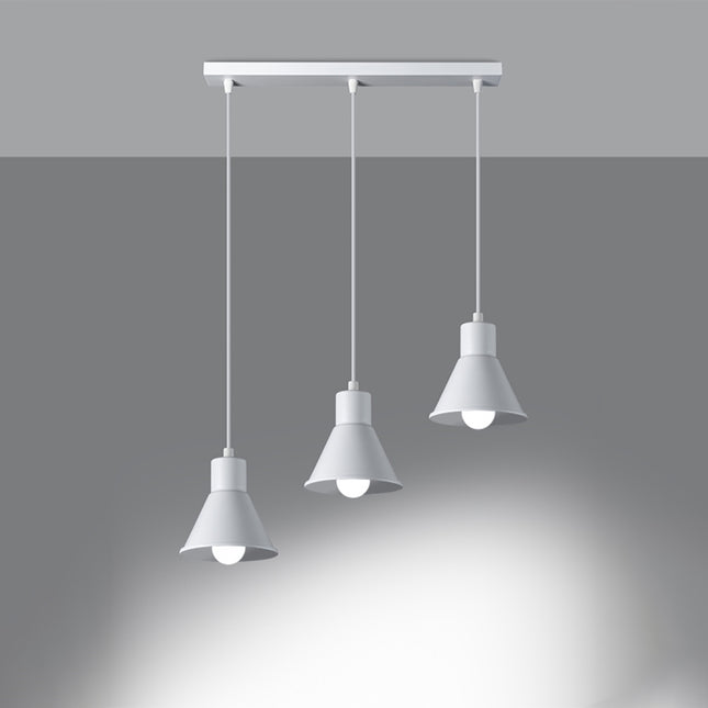 Lampe pendante Conique 3 blanc [E27]