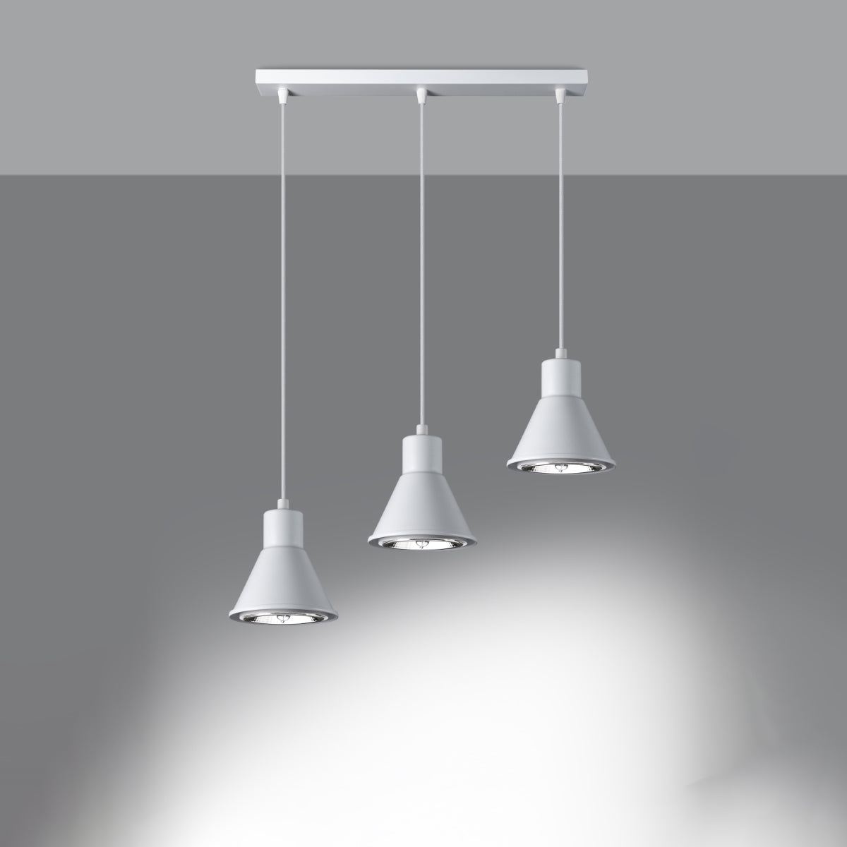 Conique 3 pendant lamp white [ES111]