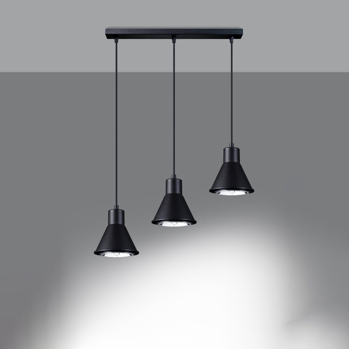 Lampe pendante TALEJA 3 noir [ES111]