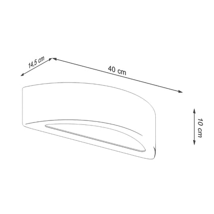 Graue Halbkreis-Wandlampe aus Beton