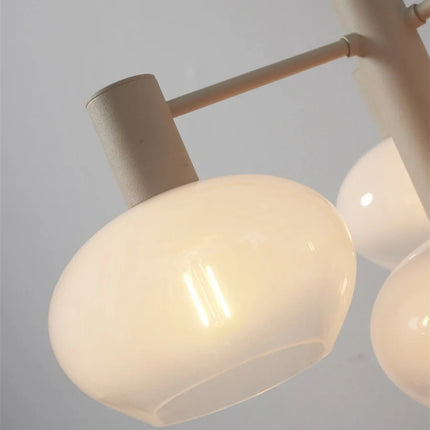 Suspension Bologna 4 Bras Verre Dégradé Blanc