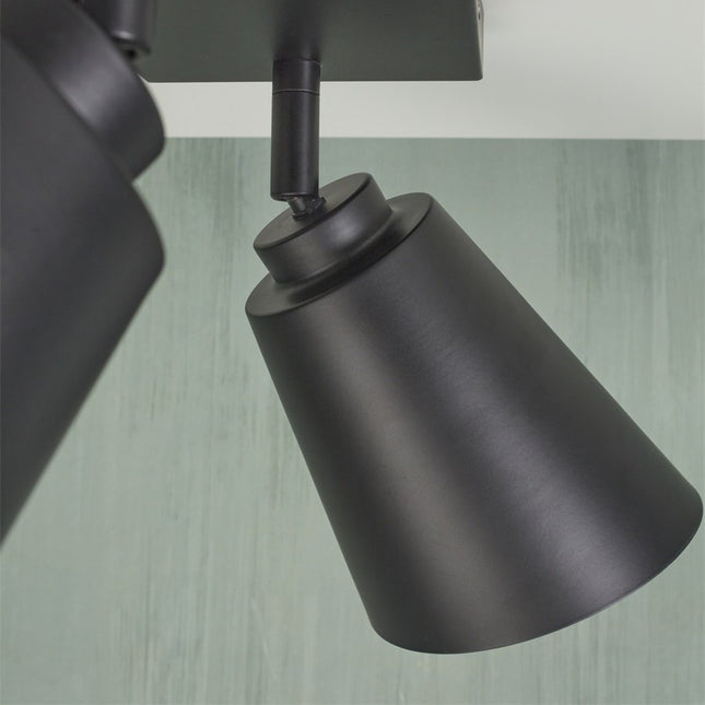 Deckenleuchte Bremen 2 rechteckige schwarze Lampenschirme