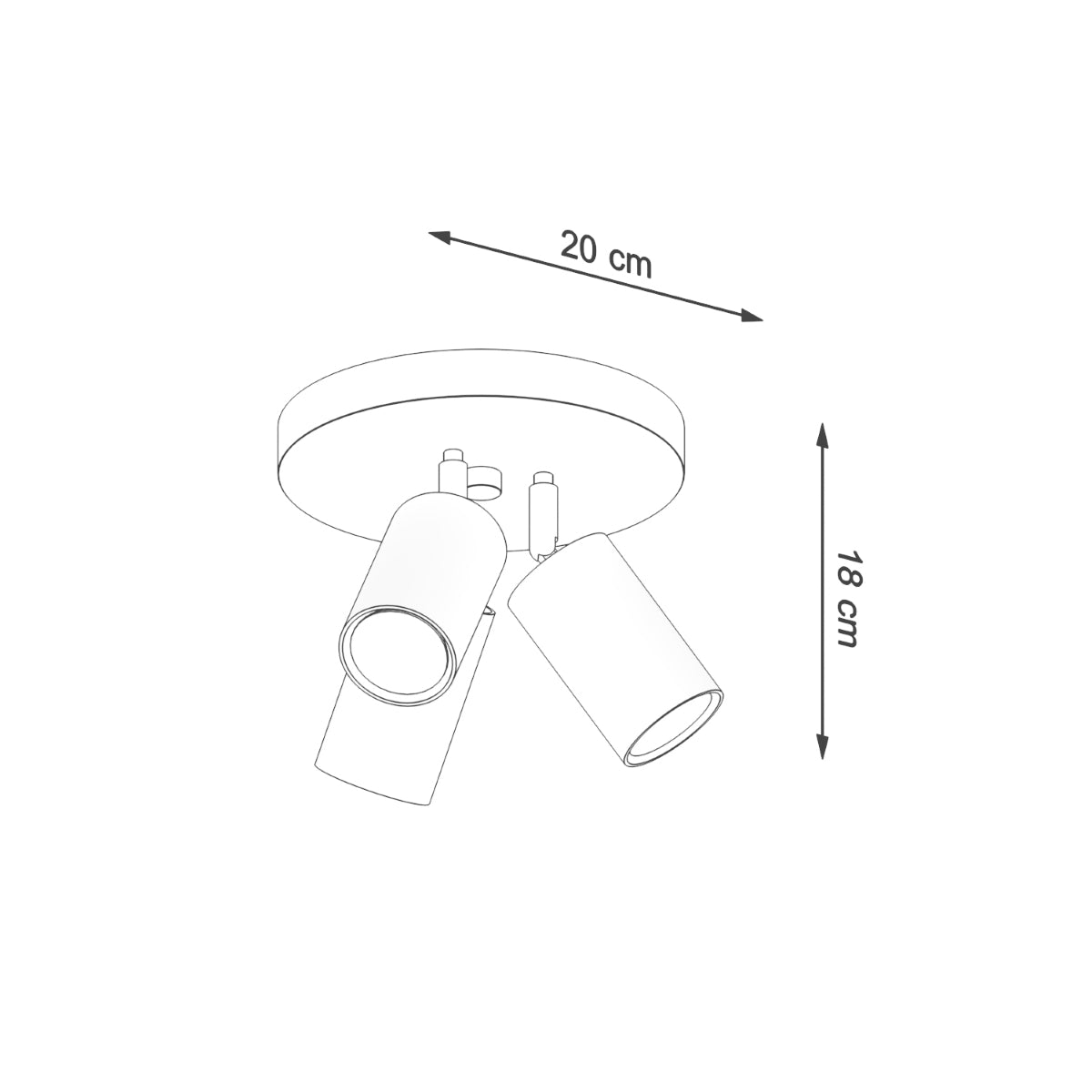 Plafonnier Directionnelle 3P LED noir