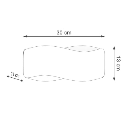Applique Flux Lumineux 30 noir