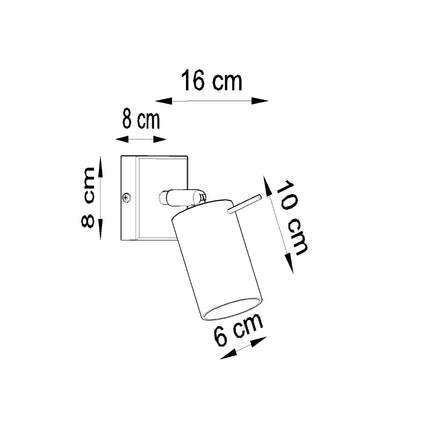 Applique Directionnelle LED blanche avec interrupteur