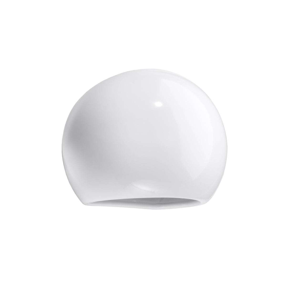 Glossy white ceramic Globe varnished wall light