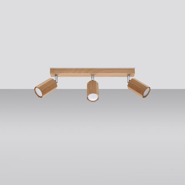 Wand- und Deckenleuchte aus geschnitzter Eiche 3