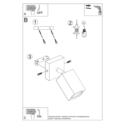 Applique Facette Cubique en chêne