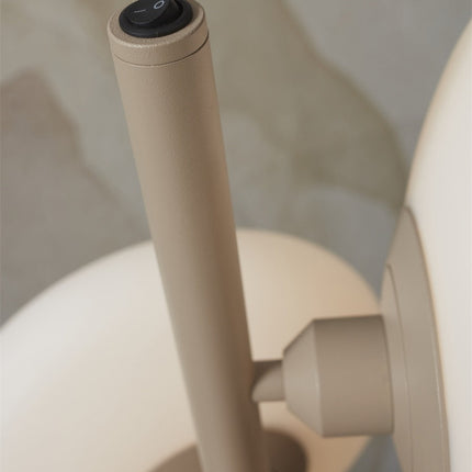 Lampadaire Sapporo 3 Disques Verre Blanc et Sable 161 cm