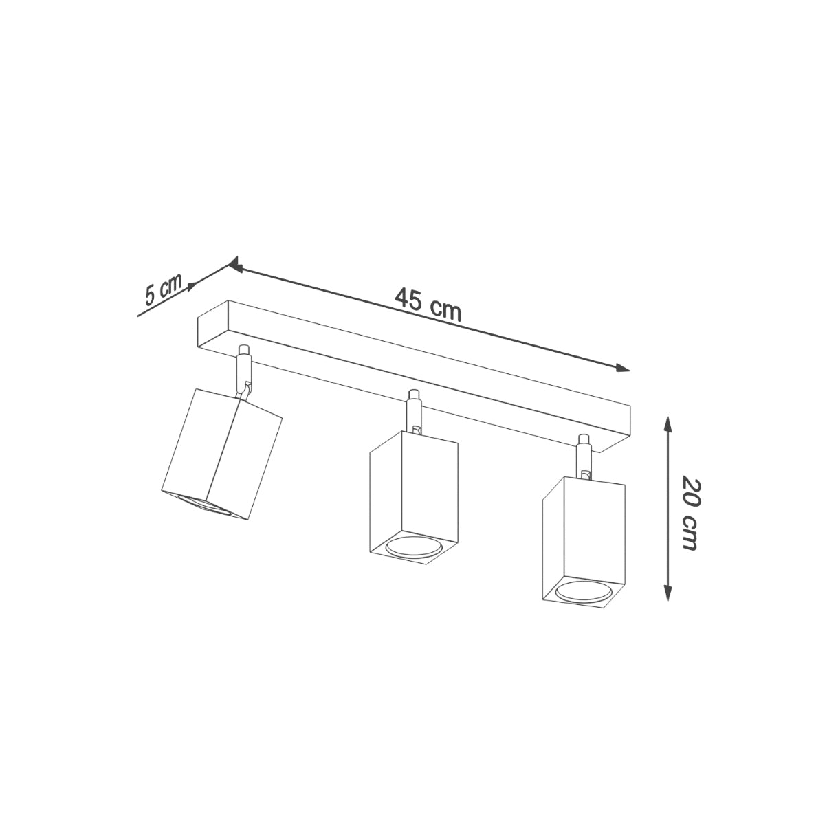 Plafonnier Facette Cubique 3 en chêne