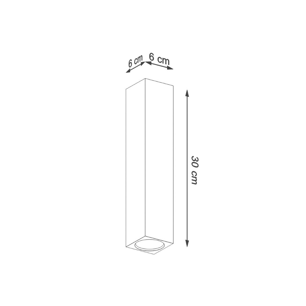 Facette Cubic 30 ceiling light in oak