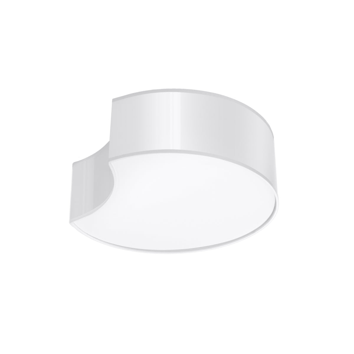 Curved Circle Ceiling Light 1 white