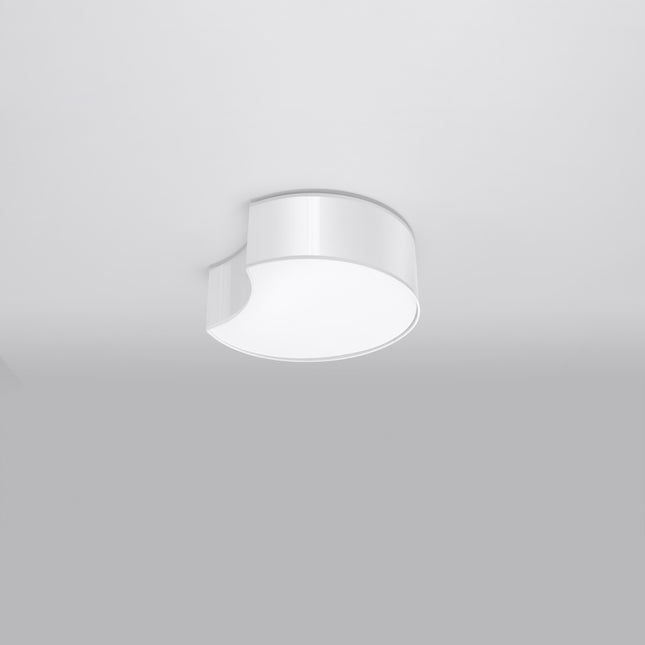 Plafonnier Cercle Courbé 1 blanc