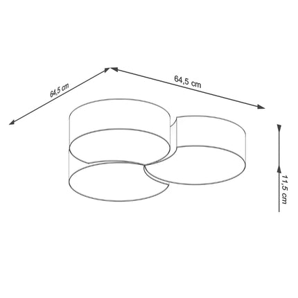 3B Curved Circle Deckenleuchte Weiß