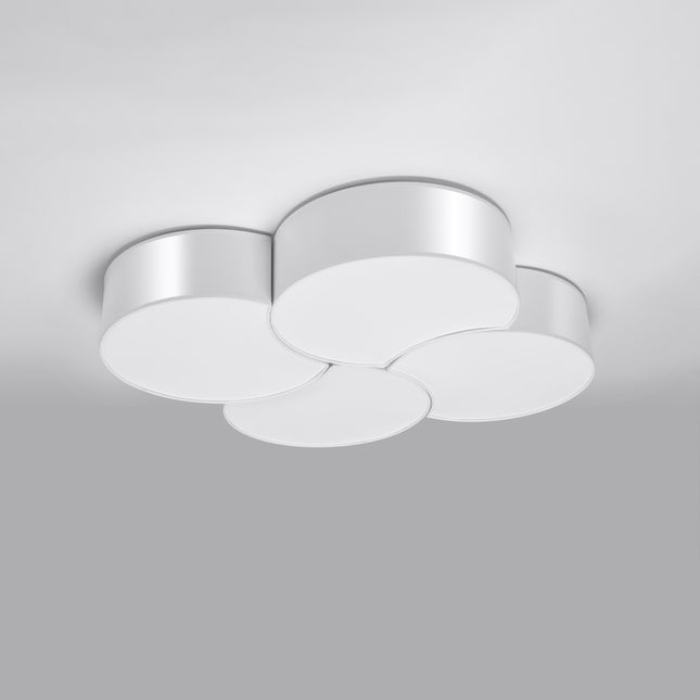 Plafonnier Cercle Courbé 4 blanc