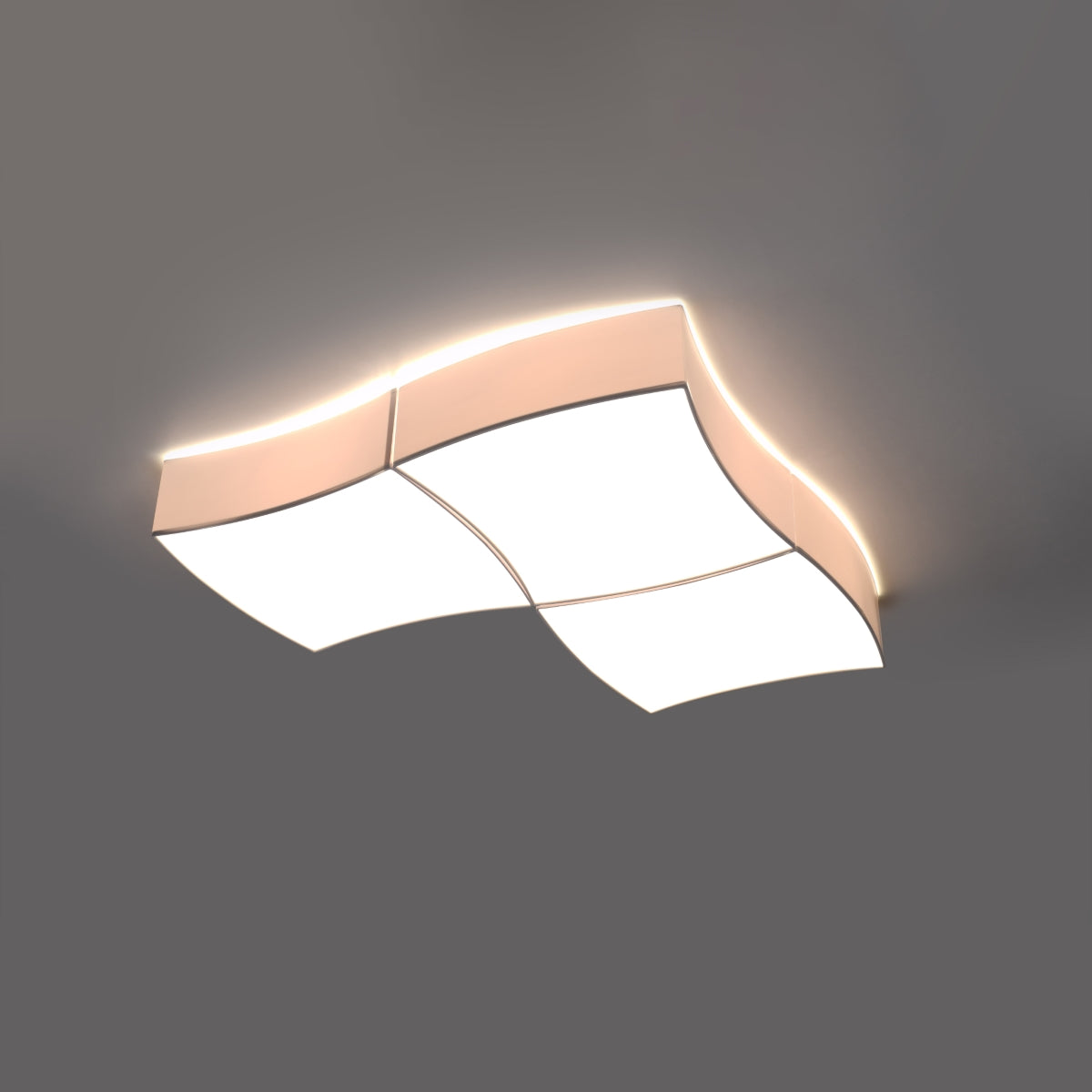 Square Ceiling Light Soft 3 white