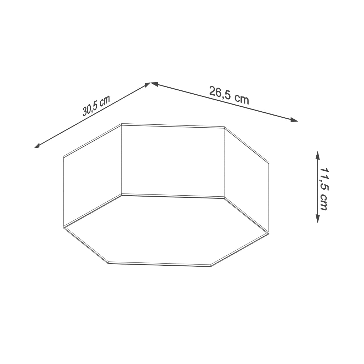 Plafonnier Hexagonal Pure 11 blanc