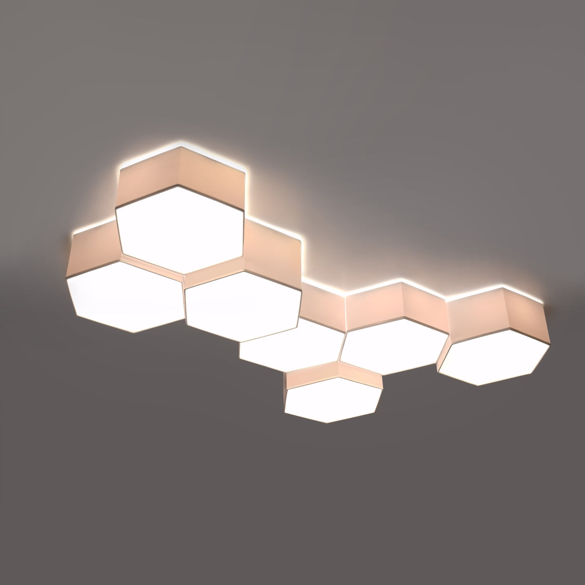 Pure 11 Hexagonal Ceiling Light White