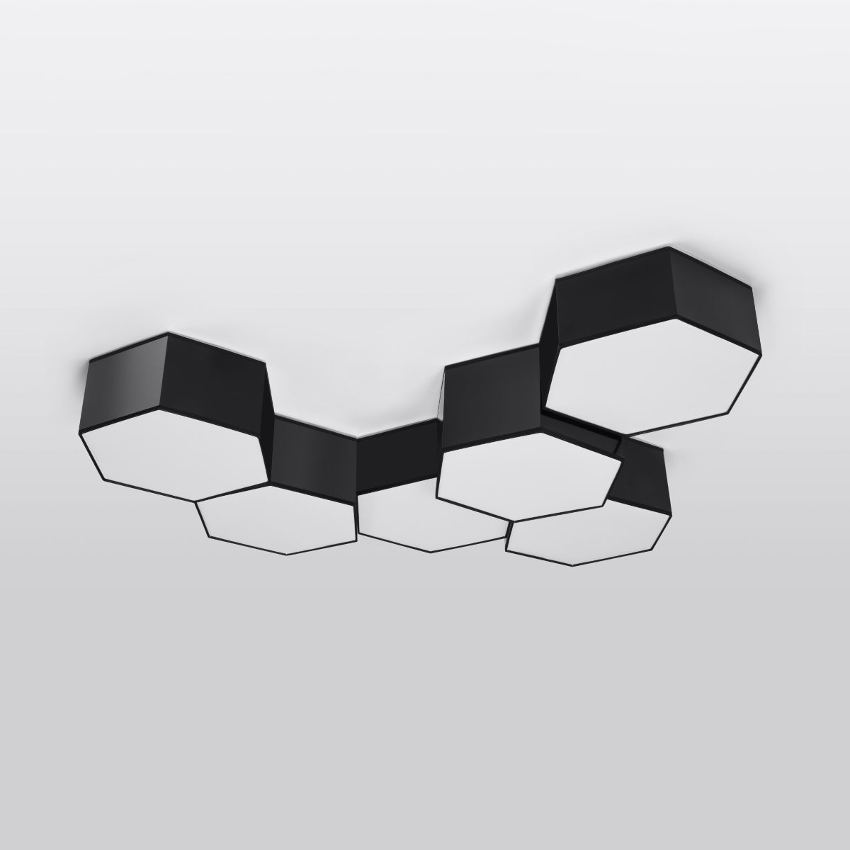 Pure 11 Hexagonal Ceiling Light Black