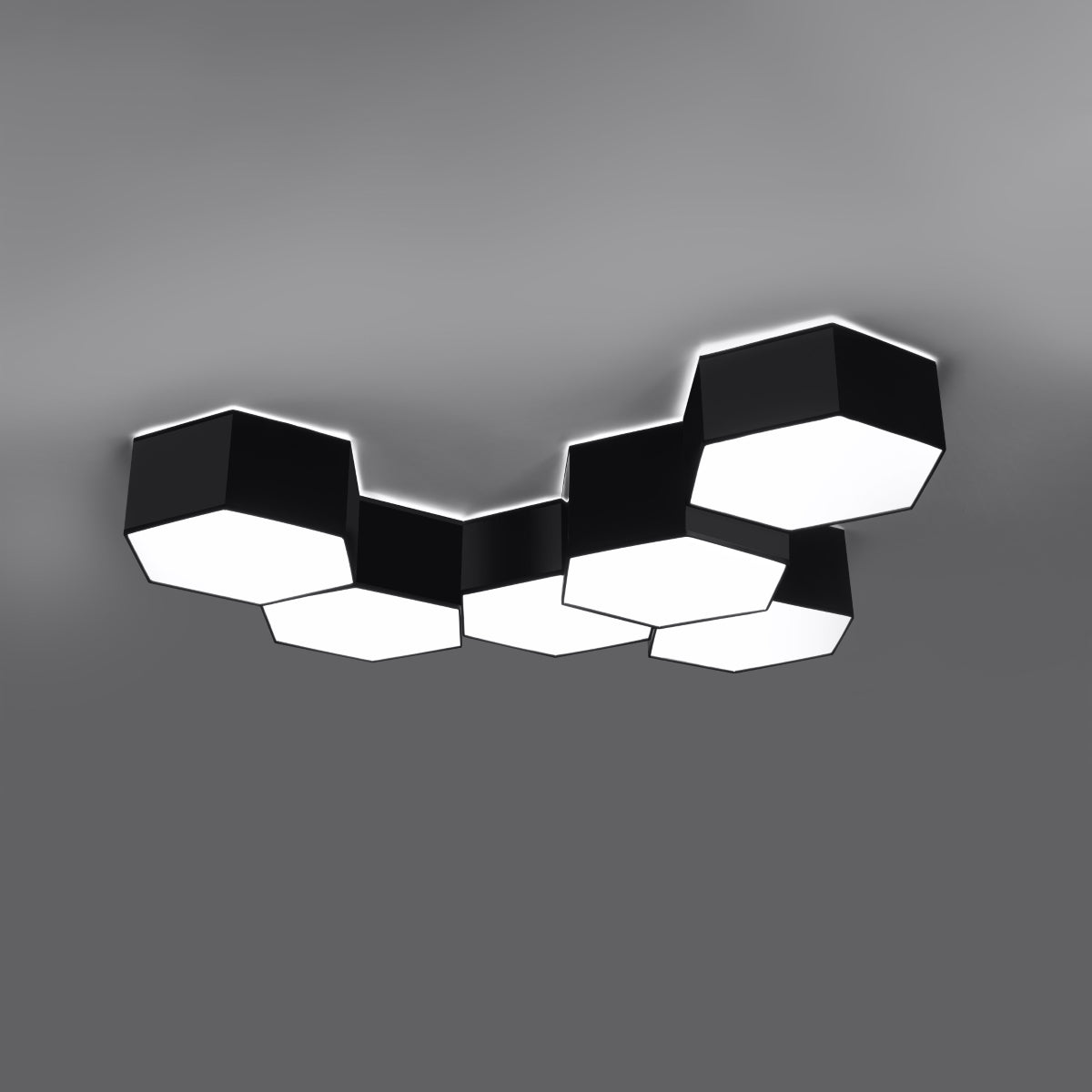 Pure 11 Hexagonal Ceiling Light Black