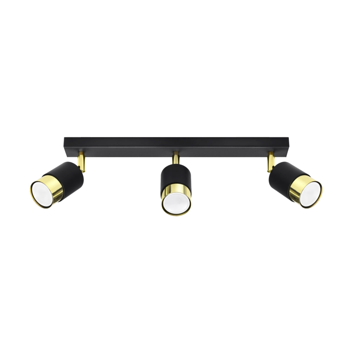 Double Cylinder Ceiling Light 3 Black/Gold