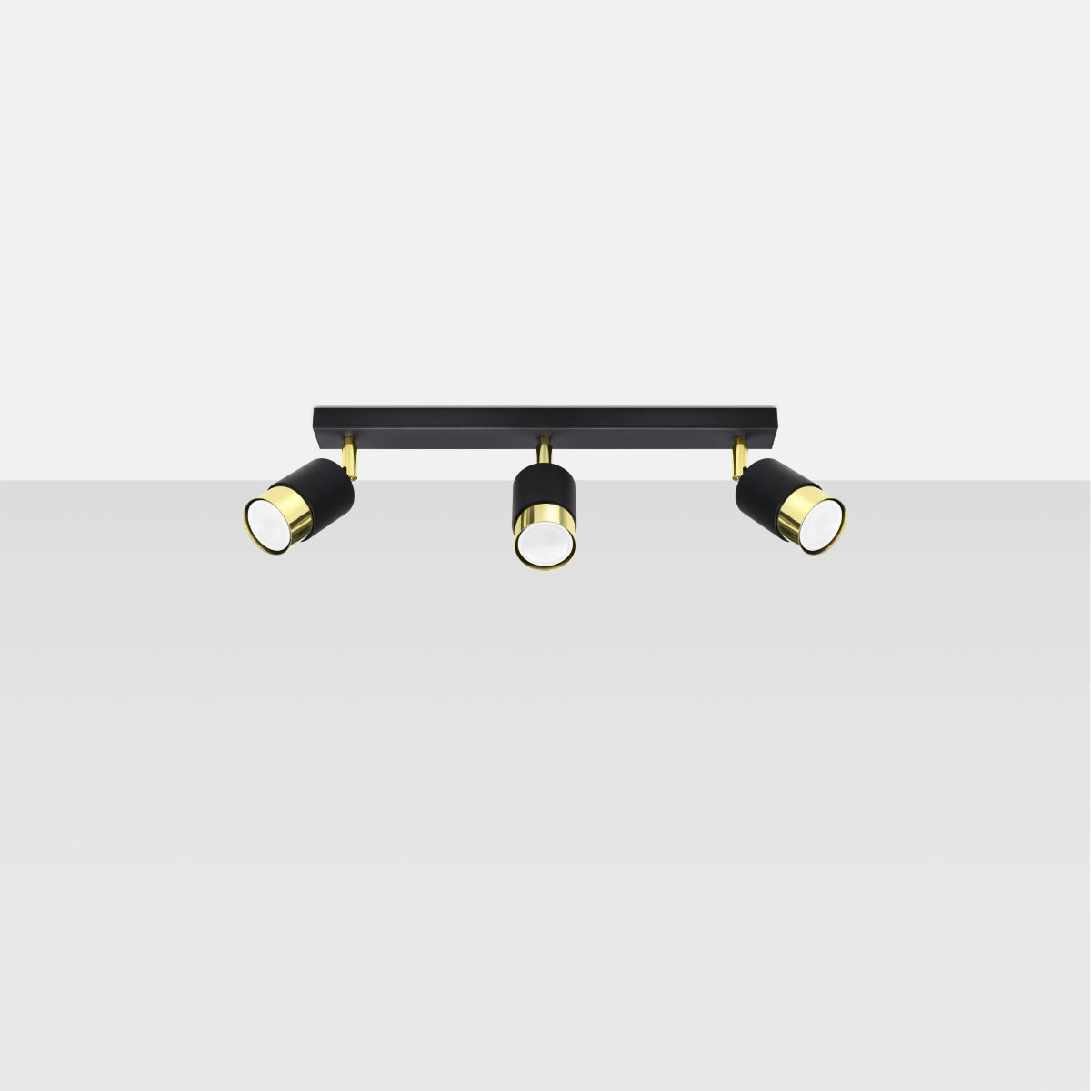 Double Cylinder Ceiling Light 3 Black/Gold