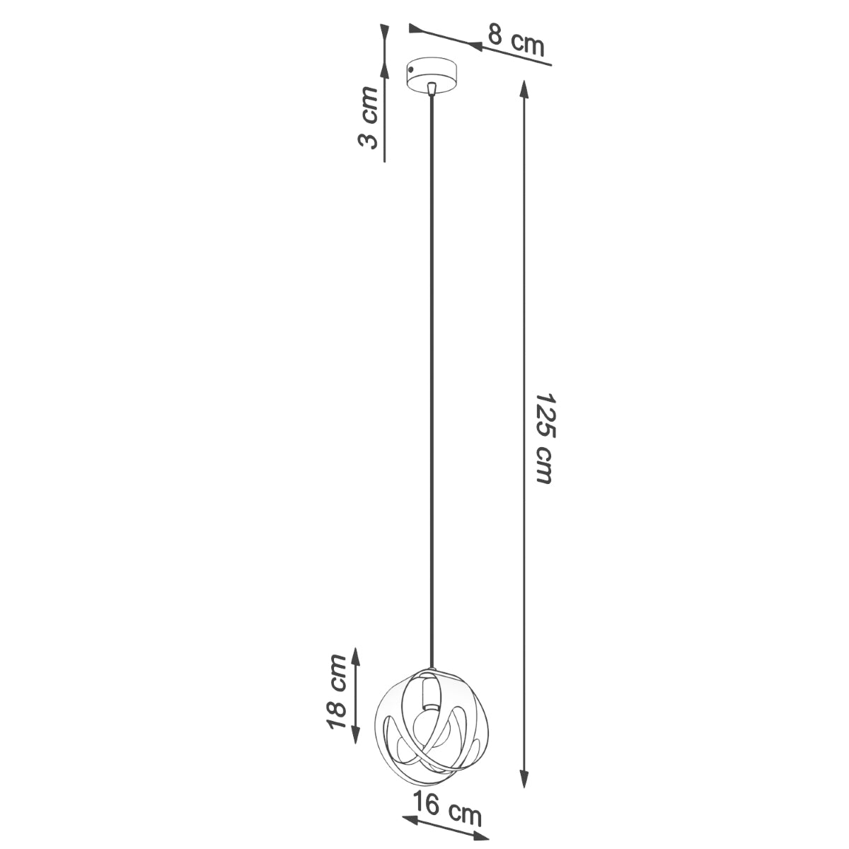 Suspension Lotus Moderne 1 blanc