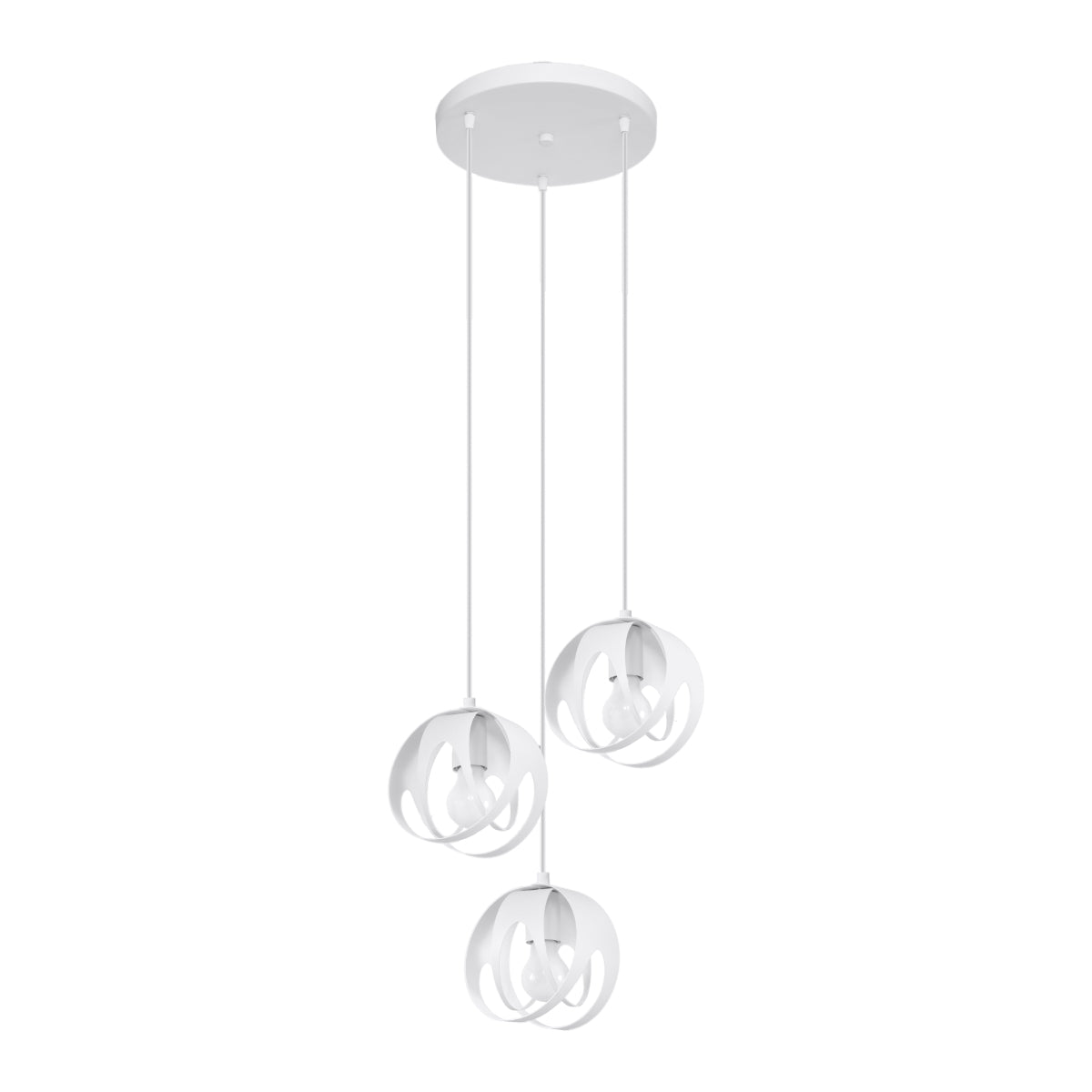 Lotus Moderne 3P white pendant light