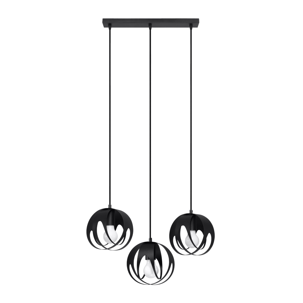 Suspension Lotus Moderne 3L noir