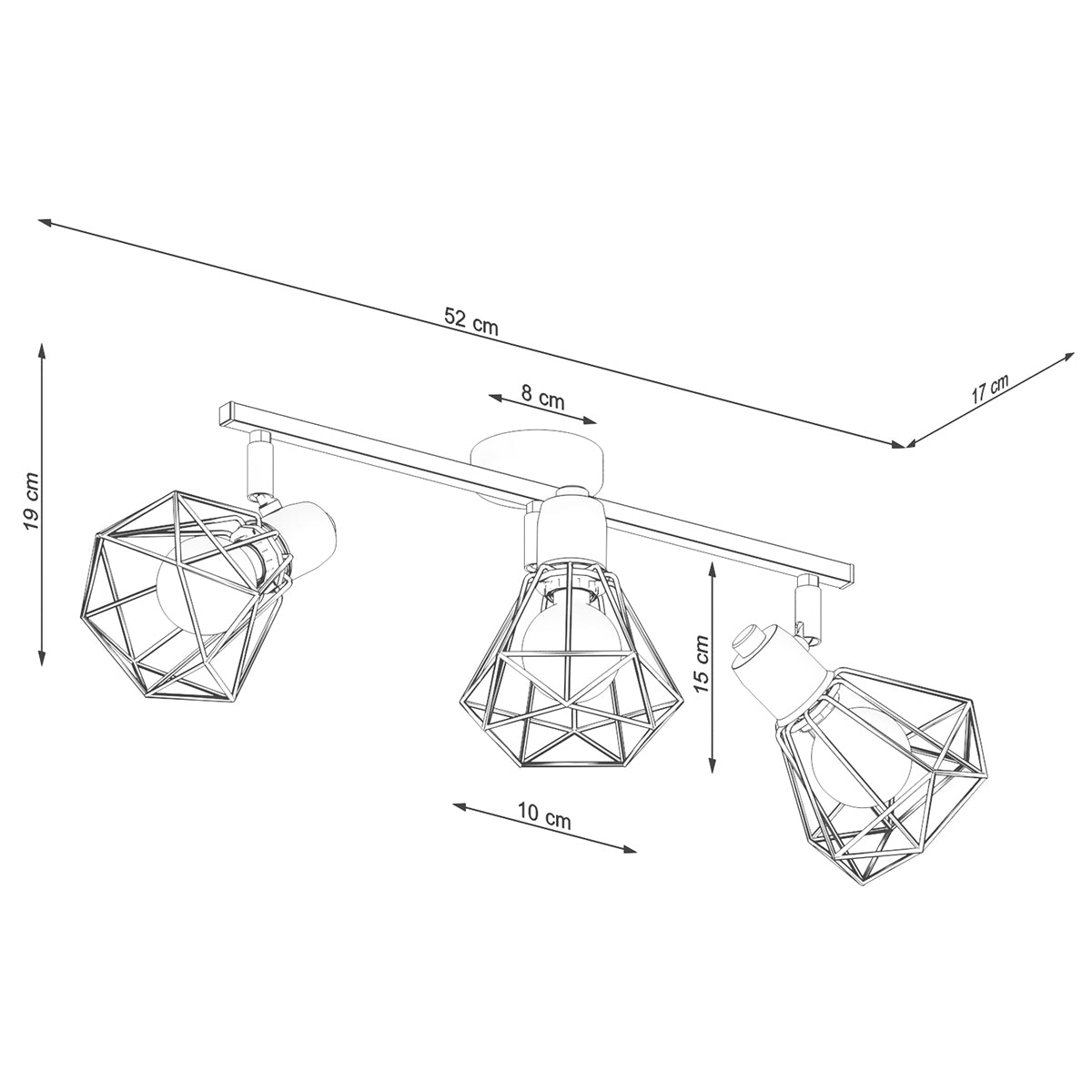 Plafonnier Ajustable LED 3 blanc