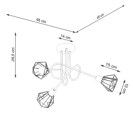 Lustre Ajustable LED 3S noir