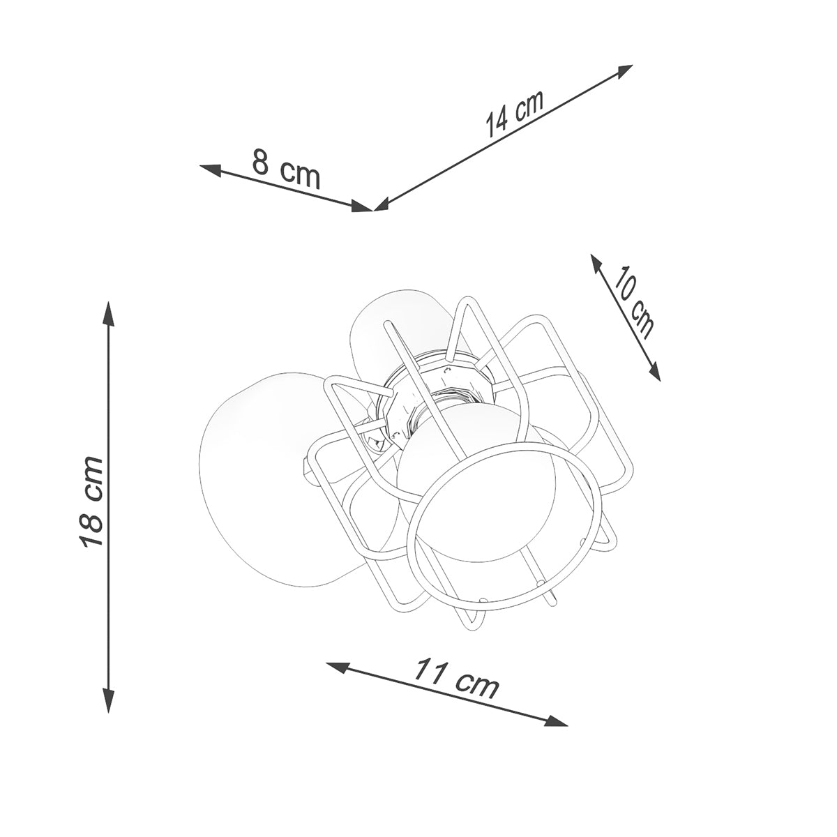 Applique Cage Orientable LED Blanche