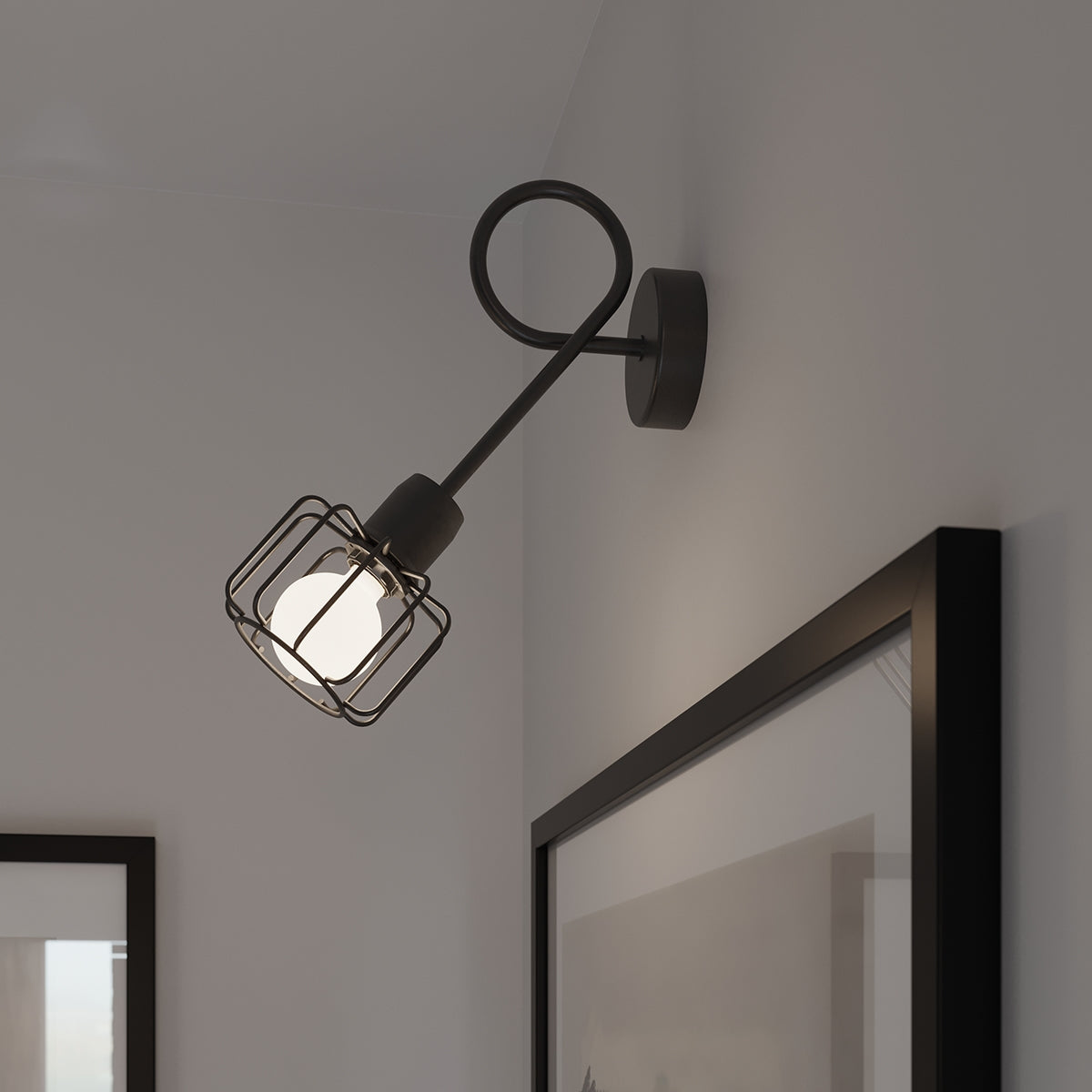 Adjustable Cage Ceiling Light 2 black