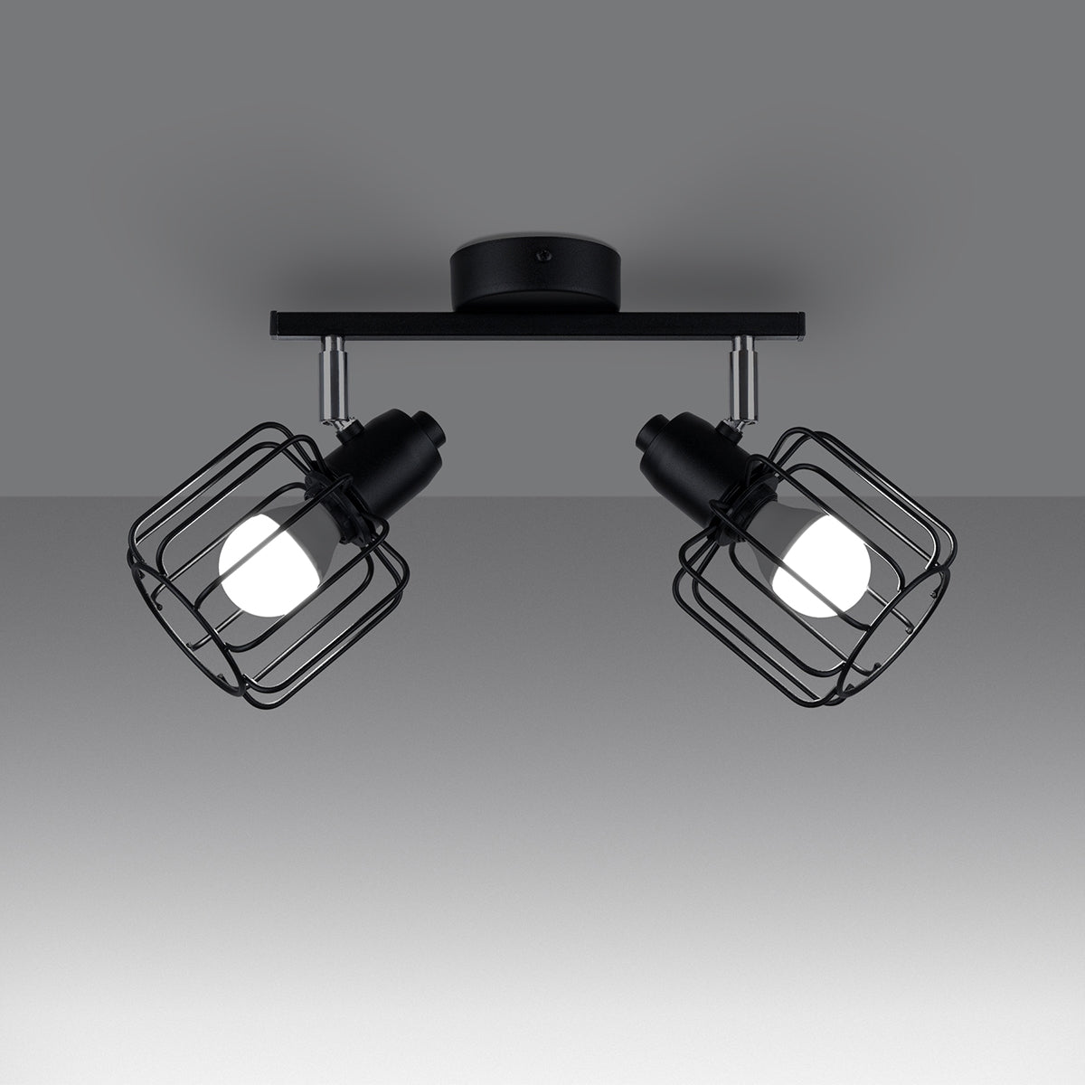 Adjustable Cage Ceiling Light 2 black