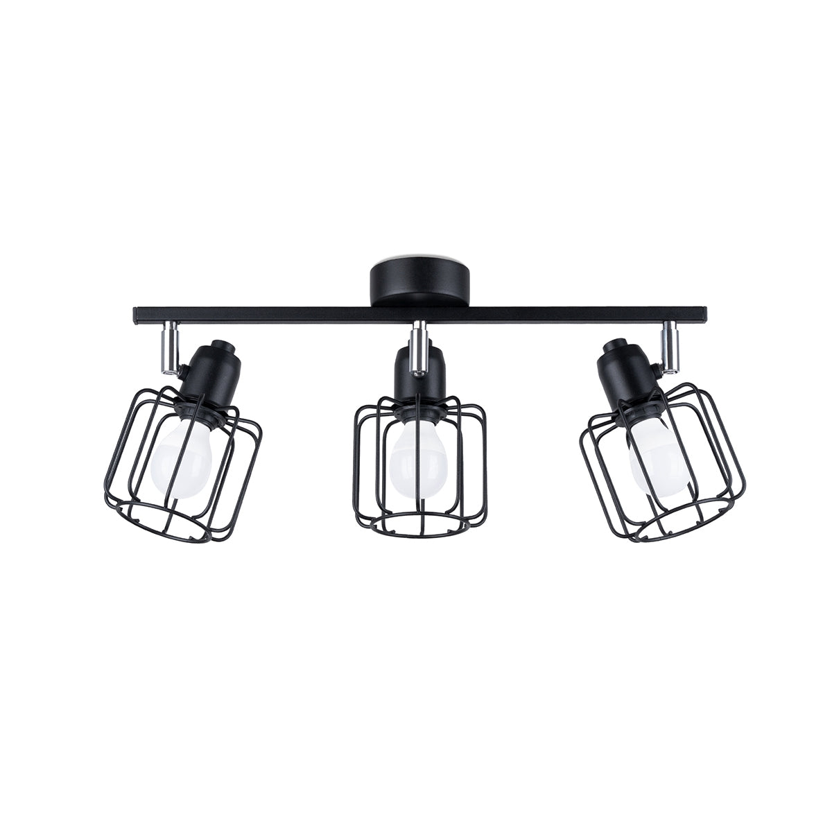 Plafonnier Cage Orientable 3 noir