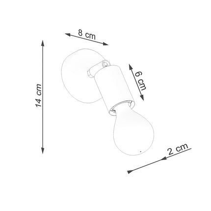 Minimalist Adjustable Wall Lamp Black Steel