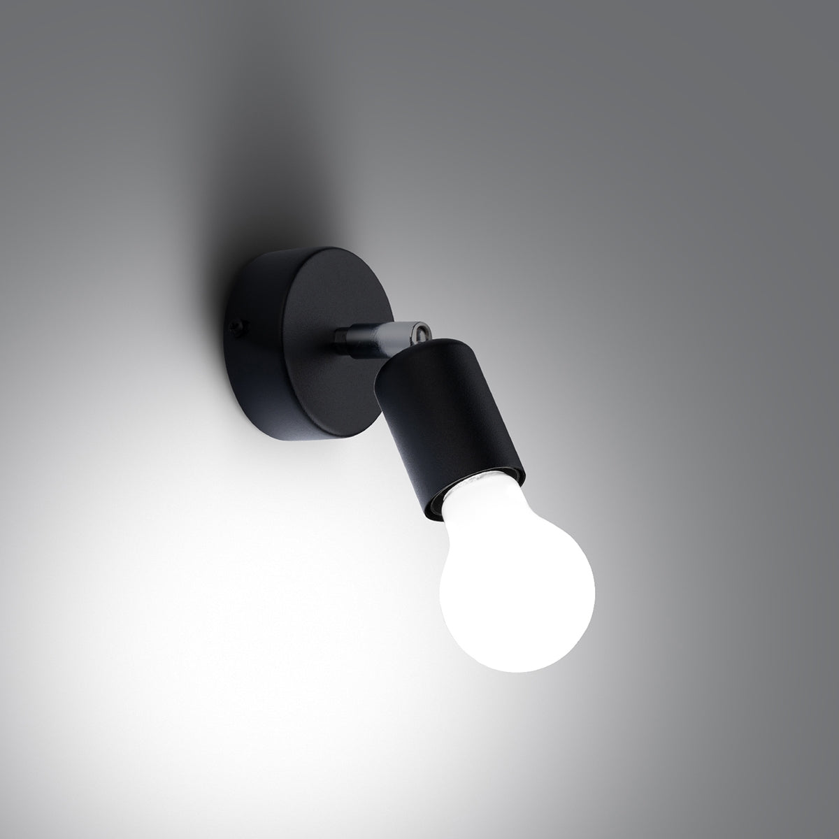 Minimalist Adjustable Wall Lamp Black Steel