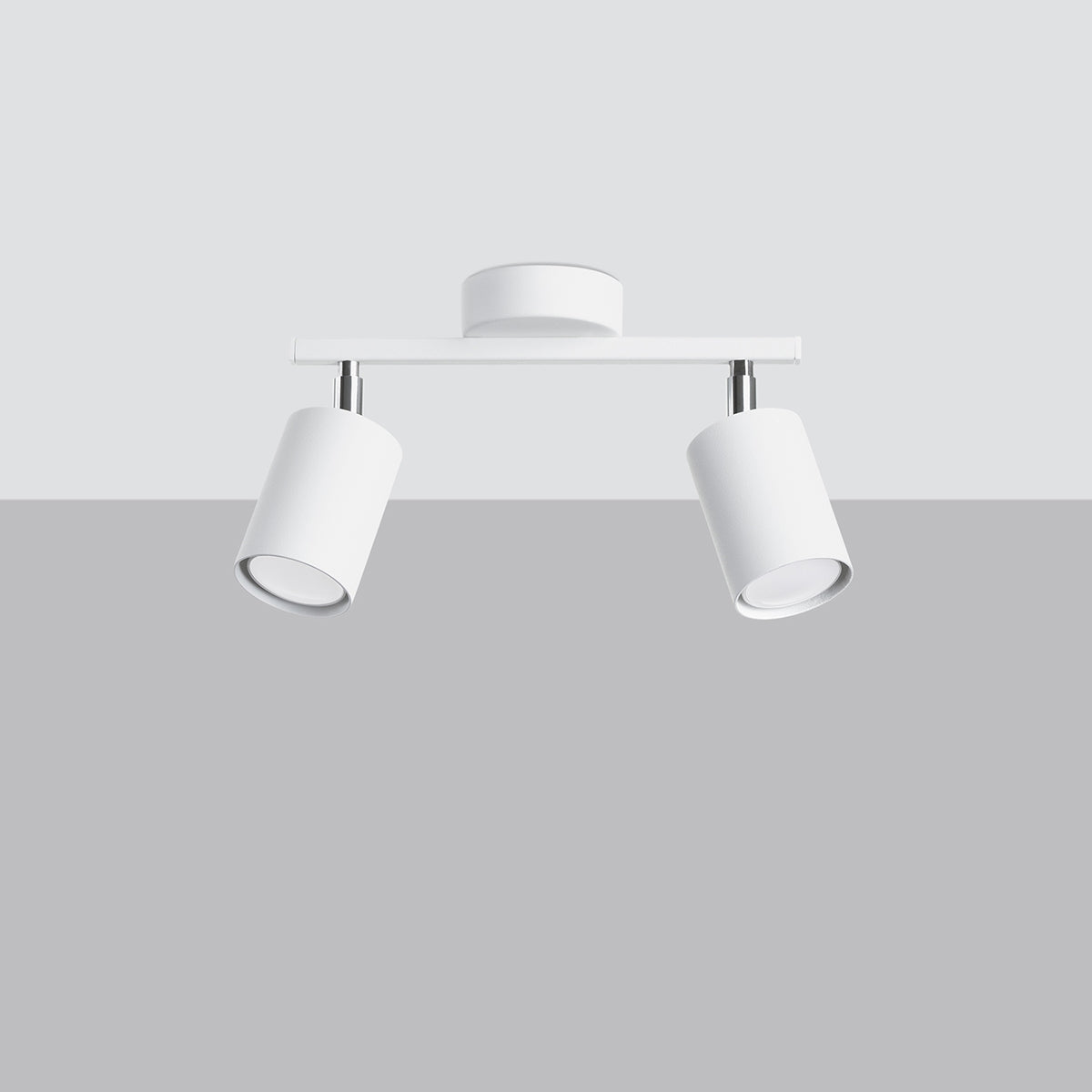 Modern Focus 2 white ceiling light