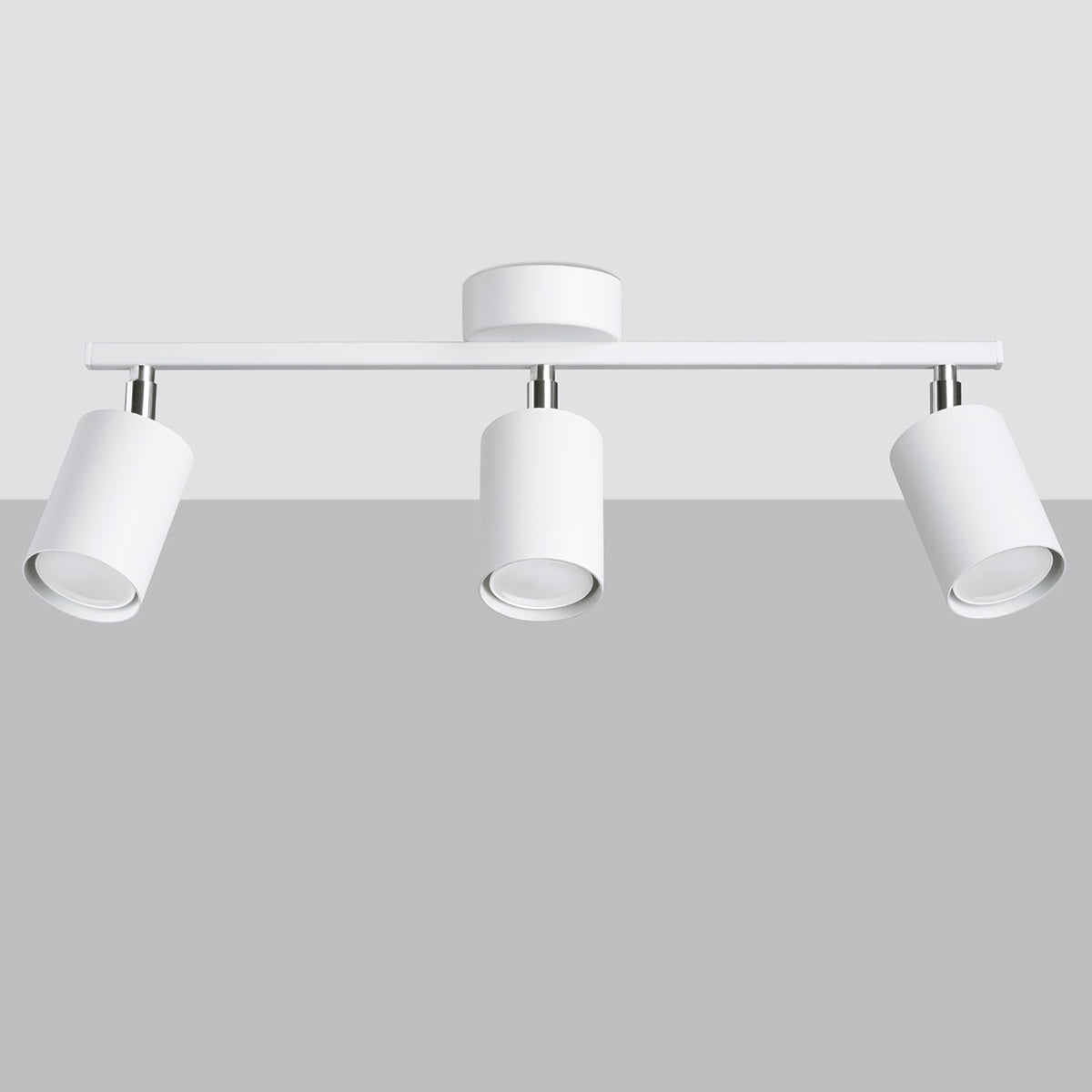 Modern Focus 3 white ceiling light