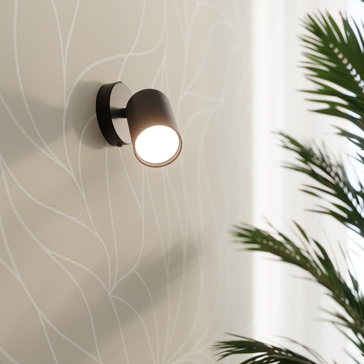 LEMMI 1 black wall light