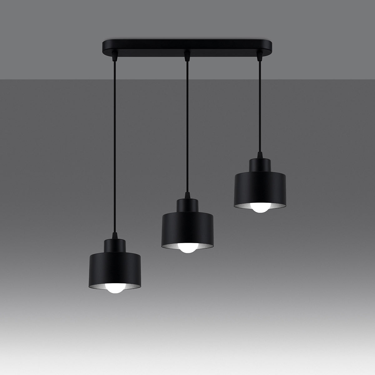 Lampe suspendue Cloche Design 3 noir