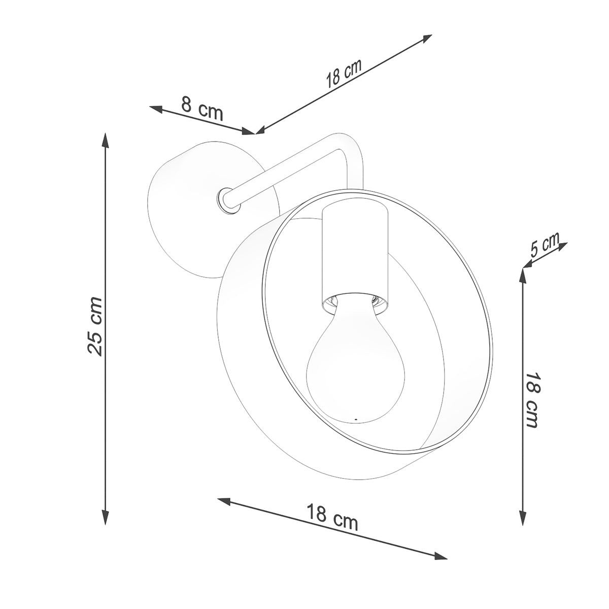 Cyclone Wall Light White