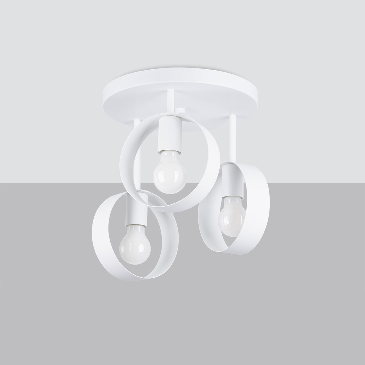 Cyclone 3 white ceiling light