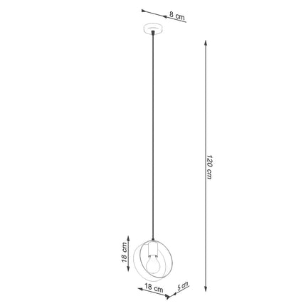 Lampe pendante Cyclone 1 blanc