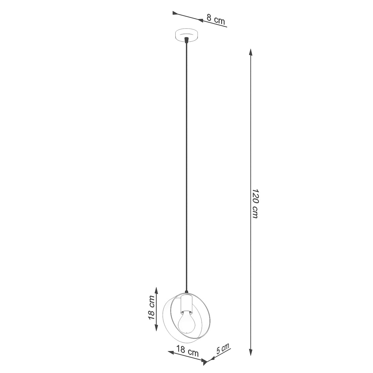 Lampe pendante Cyclone 1 blanc